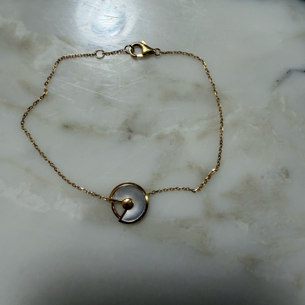 Cartier Amuelette de Cartier Bracelet with White Mother-of-Pearl, size XS